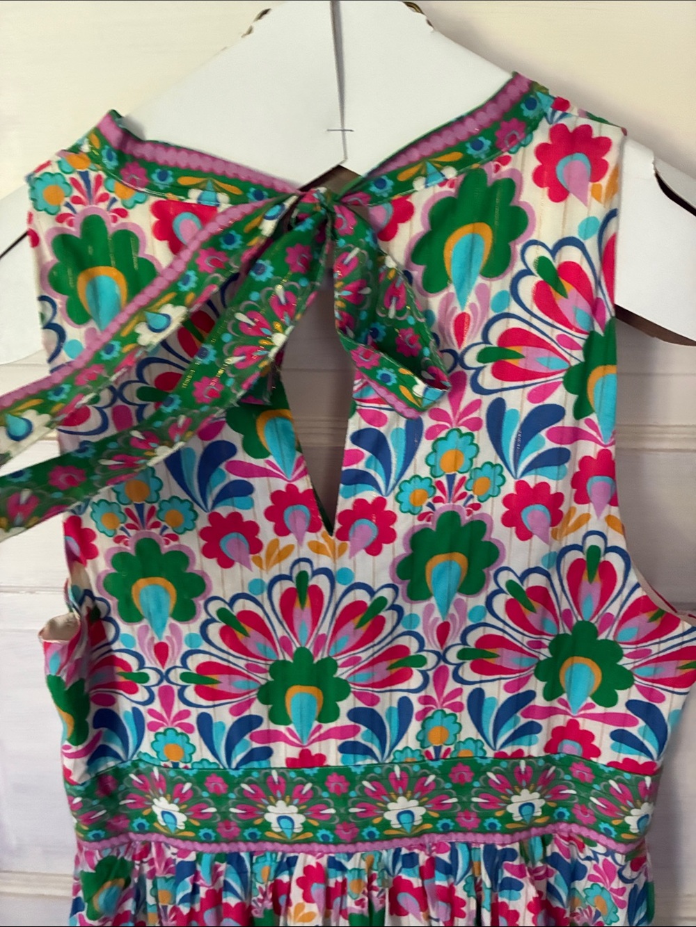 Boden Cotton Tie Maxi Dress - Picture 3 of 7